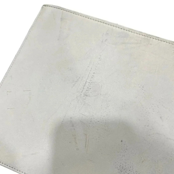 Mansur Gavriel White Leather Clutch Purse - Picture 6 of 7